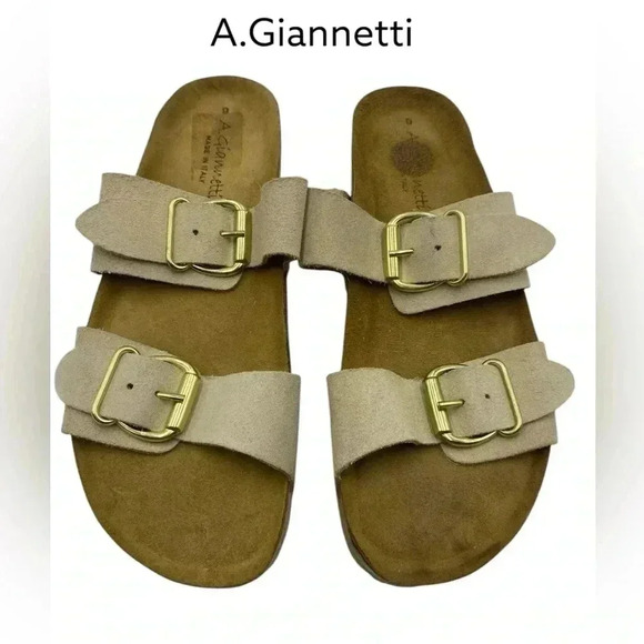A.Giannetti leather slides SZ 9 - Picture 1 of 5